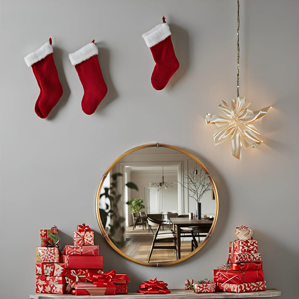 Round Metal Framed Accent Mirror - From Where - 