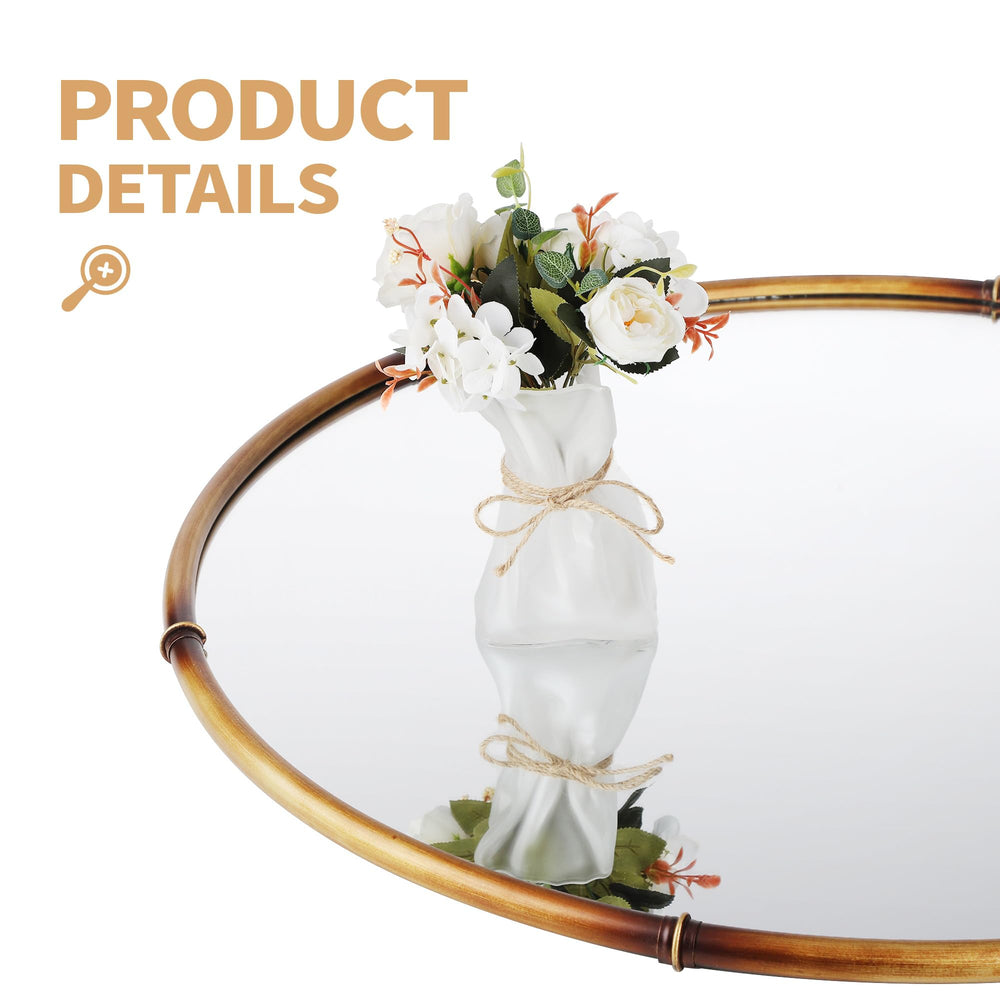 Round Metal Framed Accent Mirror - From Where - 