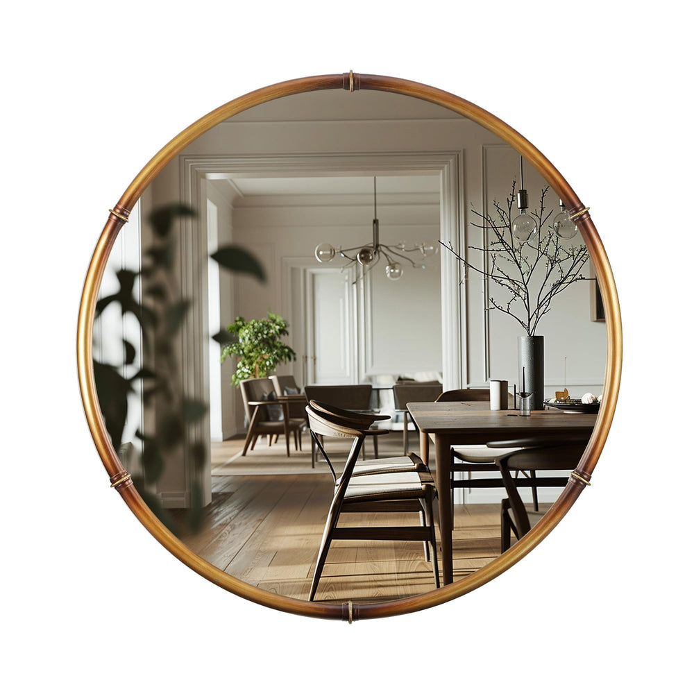 Round Metal Framed Accent Mirror - From Where - 