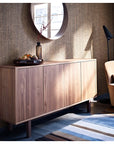 Round Mirror Walnut Veneer - From Where - 