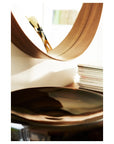 Round Mirror Walnut Veneer - From Where - 