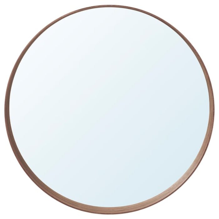 Round Mirror Walnut Veneer - From Where - 
