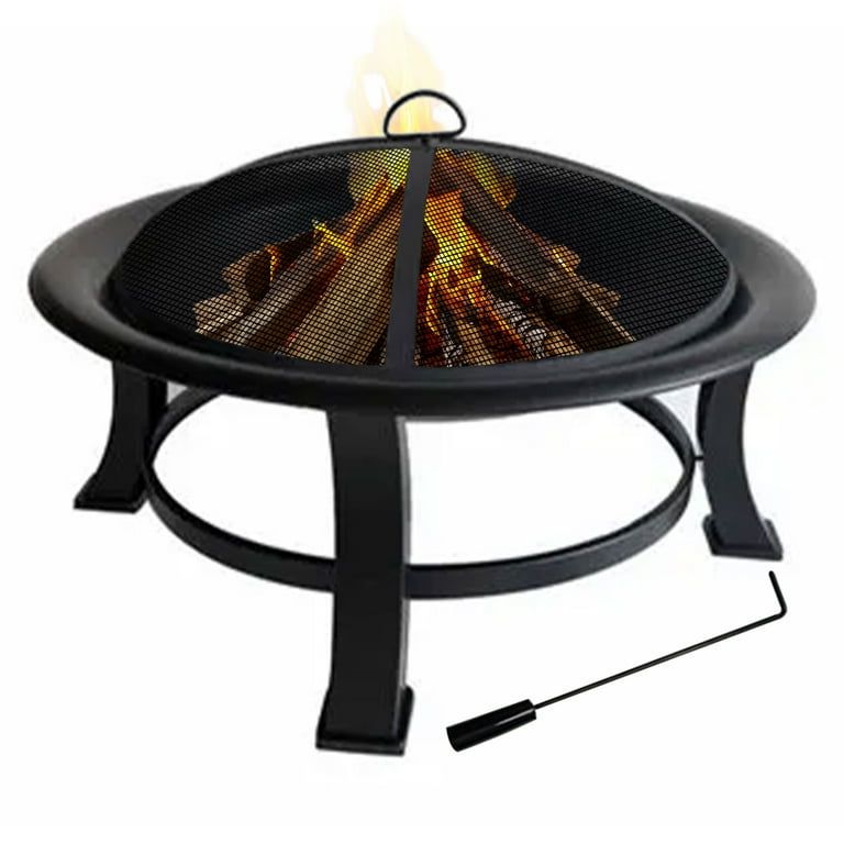 Round Outdoor Wood Burning Fire Pit - From Where - 
