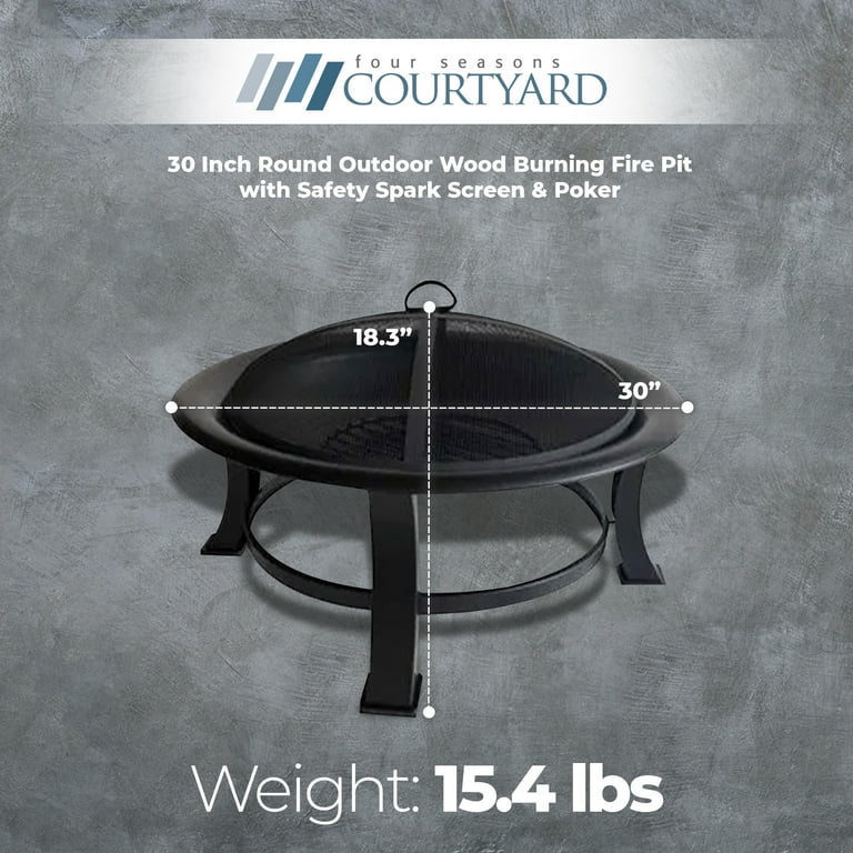 Round Outdoor Wood Burning Fire Pit - From Where - 