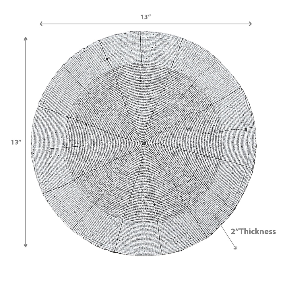 Round Placemat White Set of 4 - From Where - 