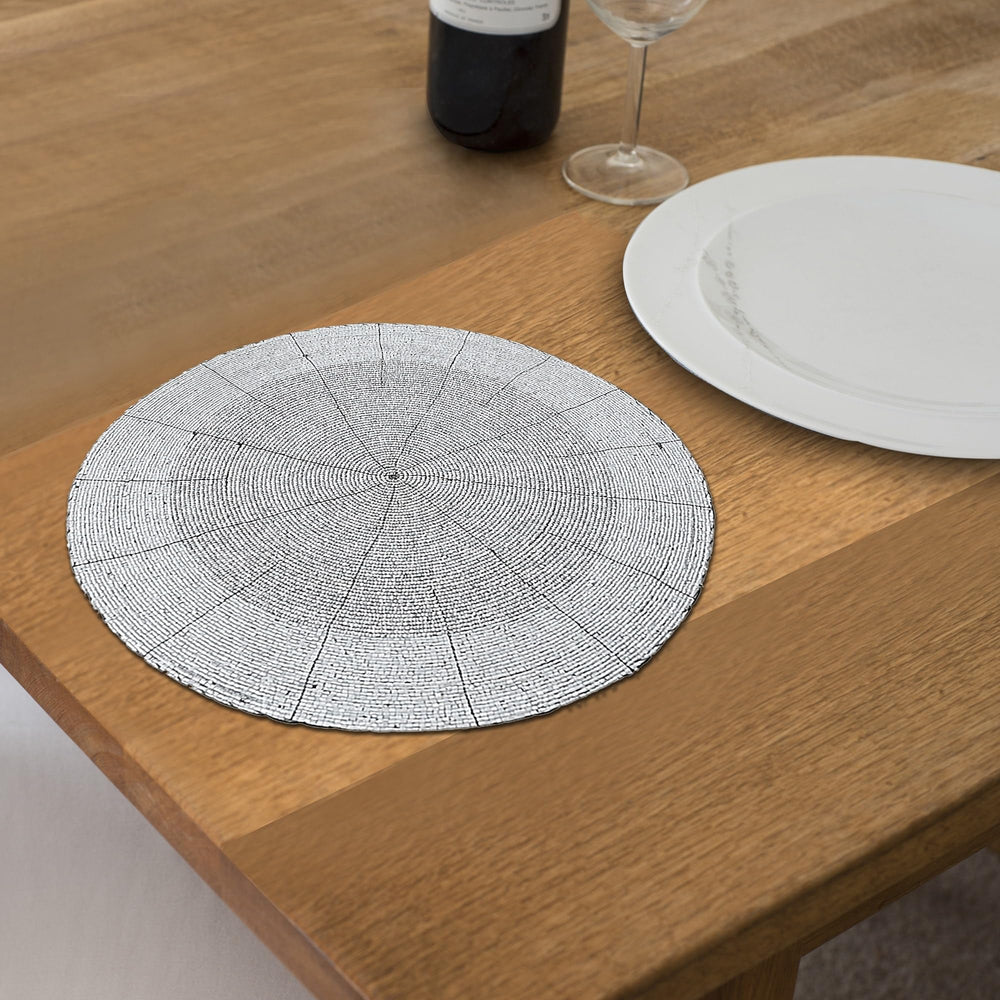 Round Placemat White Set of 4 - From Where - 