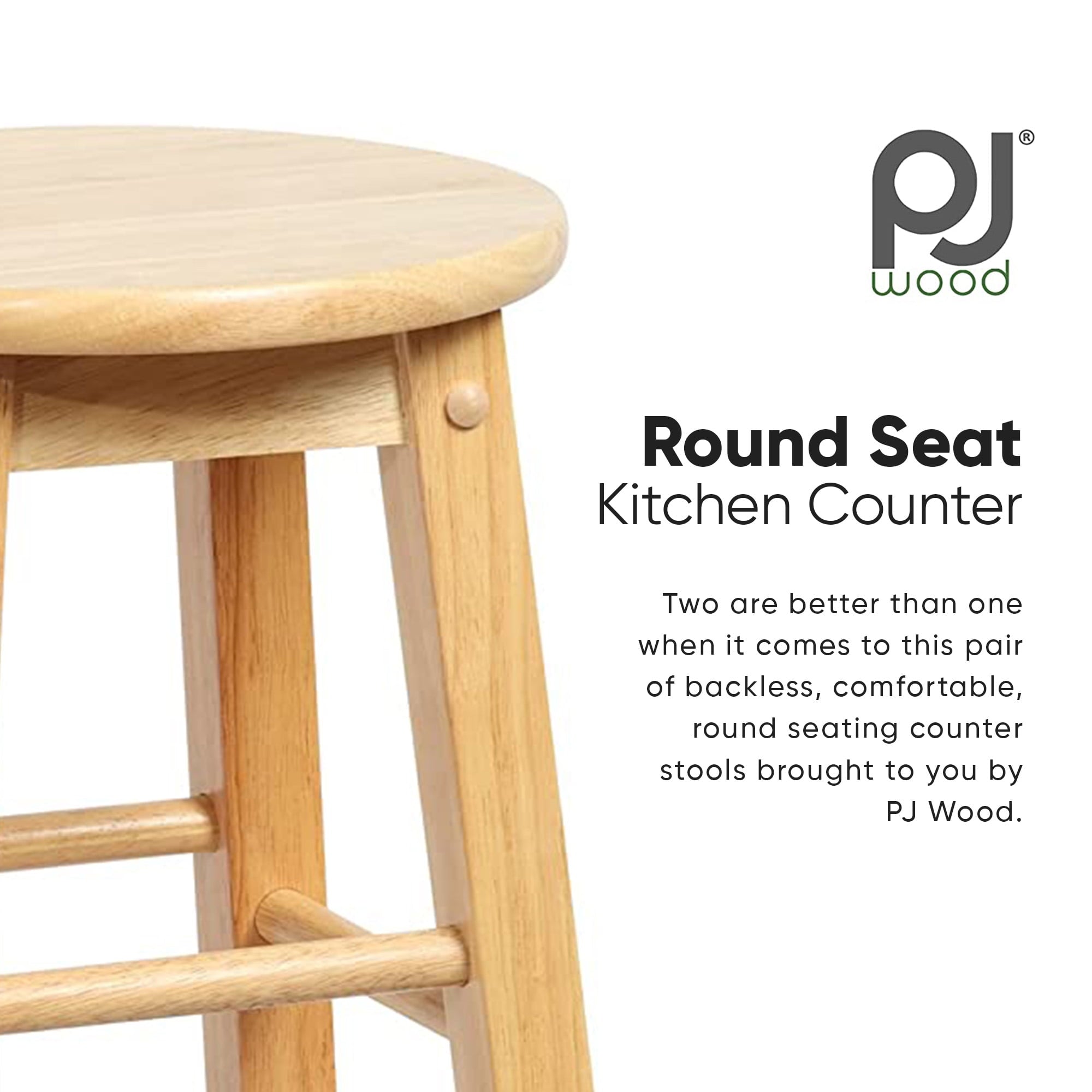 Round - Seat 24 - Inch Kitchen Stools - From Where - 