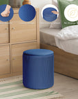 Round Velvet Vanity Stool (Set of 2) - From Where - 