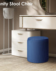 Round Velvet Vanity Stool (Set of 2) - From Where - 