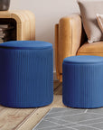 Round Velvet Vanity Stool (Set of 2) - From Where - 