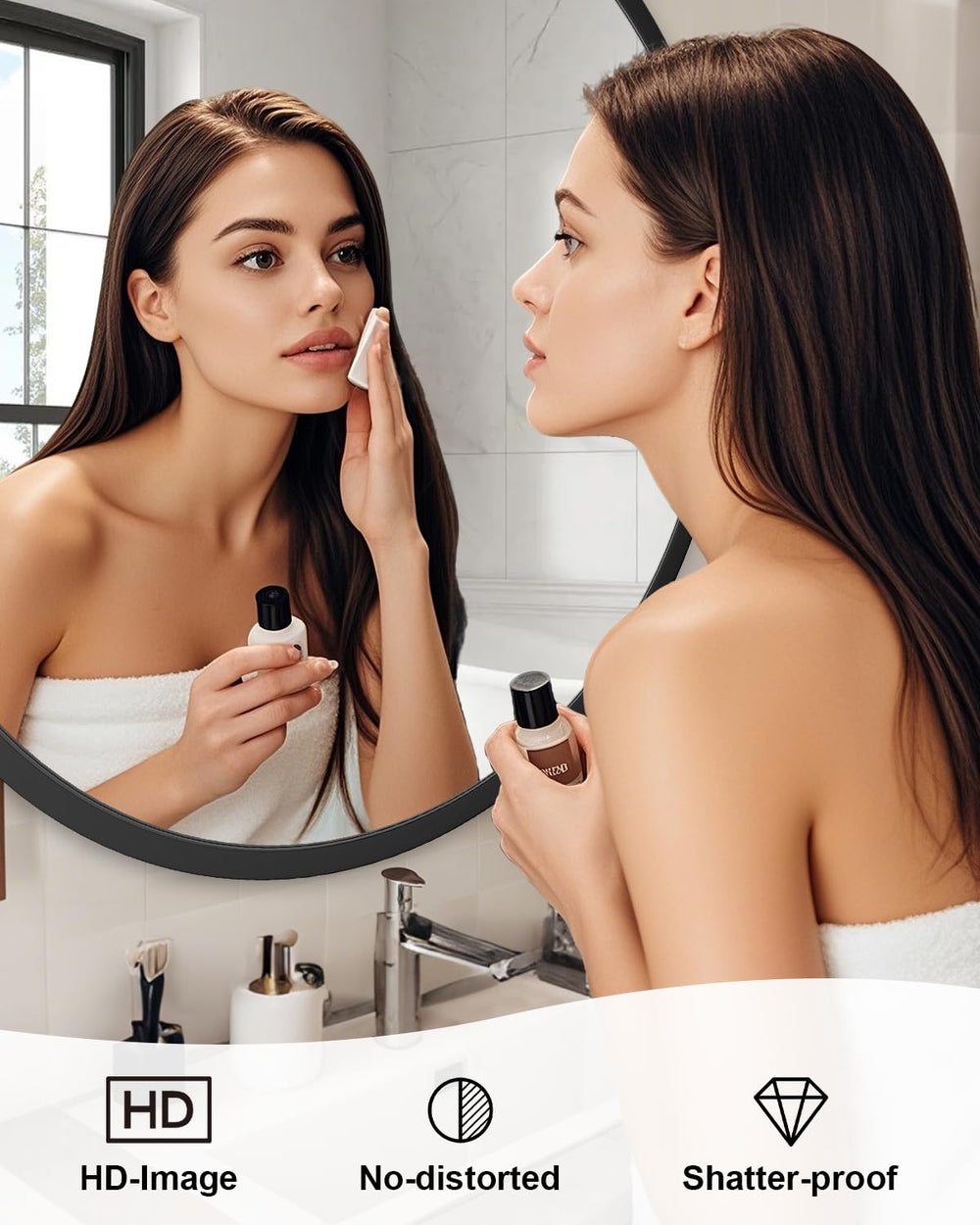 Round Wall Mount Bathroom Mirror - From Where - 