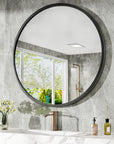 Round Wall Mount Bathroom Mirror - From Where - 
