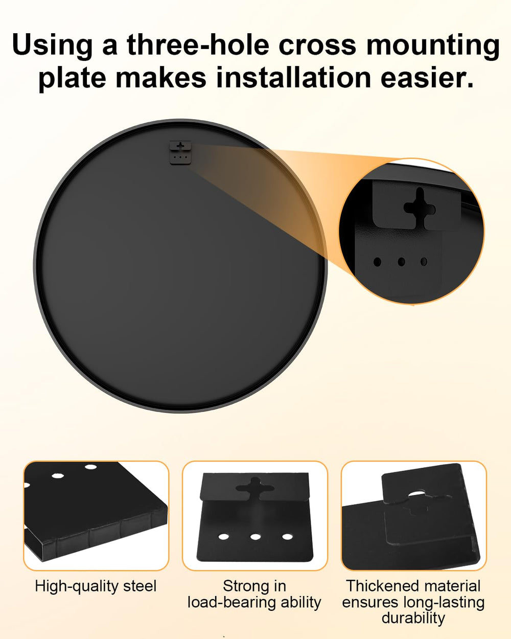 Round Wall Mount Bathroom Mirror - From Where - 