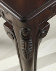 Roundhill Furniture Traditional Ornate Detailing Wood End Table - From Where - 