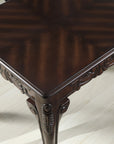 Roundhill Furniture Traditional Ornate Detailing Wood End Table - From Where - 