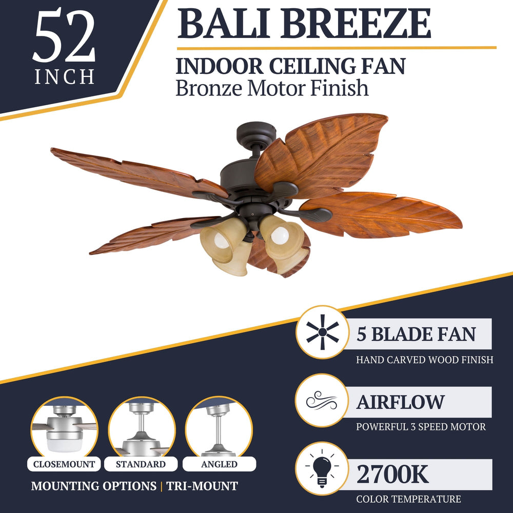 Royal Palm 52" Tropical Ceiling Fan - From Where - 