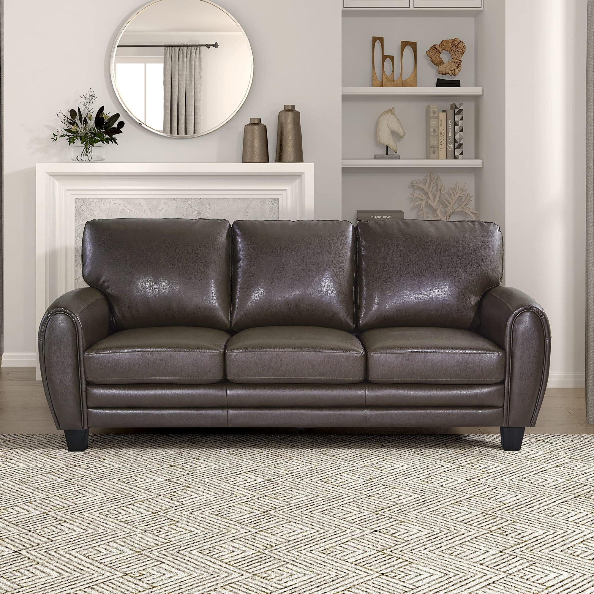 Rubin 85" Bonded Leather Sofa - From Where - 
