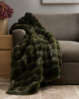 Ruched Faux Fur Throw - From Where Finds -