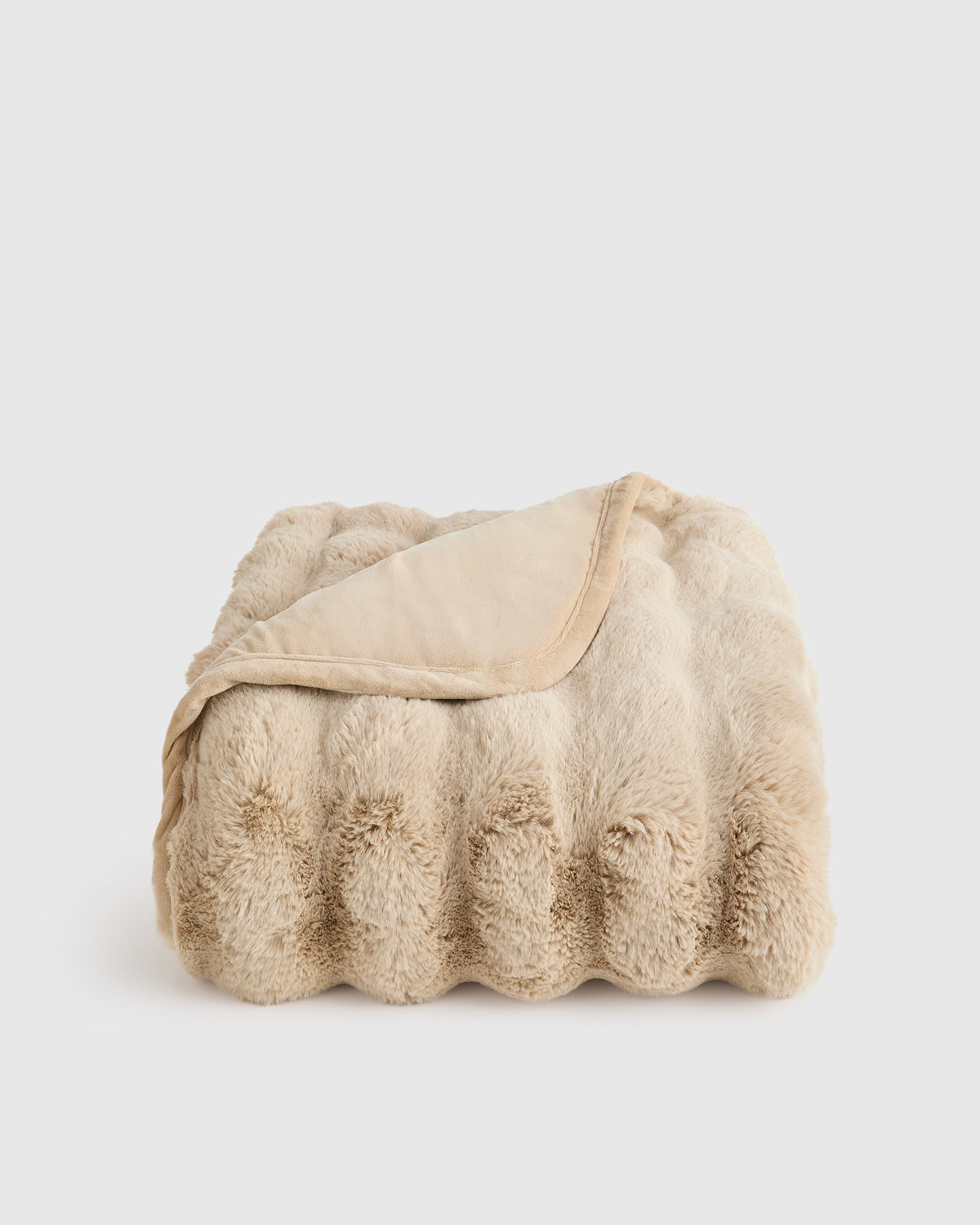 Ruched Faux Fur Throw - From Where Finds -