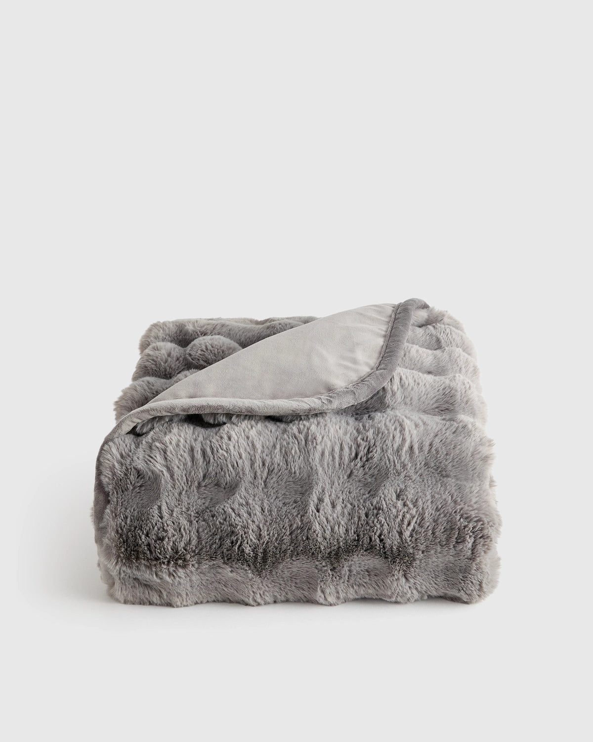 Ruched Faux Fur Throw - From Where Finds -