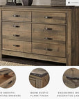 Rustic 6 Drawer Dresser - From Where - 