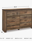 Rustic 6 Drawer Dresser - From Where - 