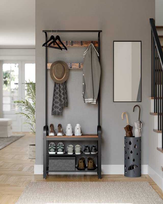 Rustic Brown Coat Rack - From Where - 