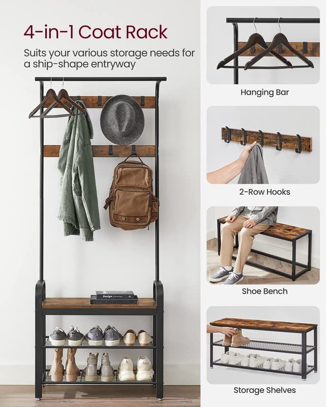 Rustic Brown Coat Rack - From Where - 