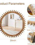 Rustic Farmhouse Circle Mirror - From Where - 