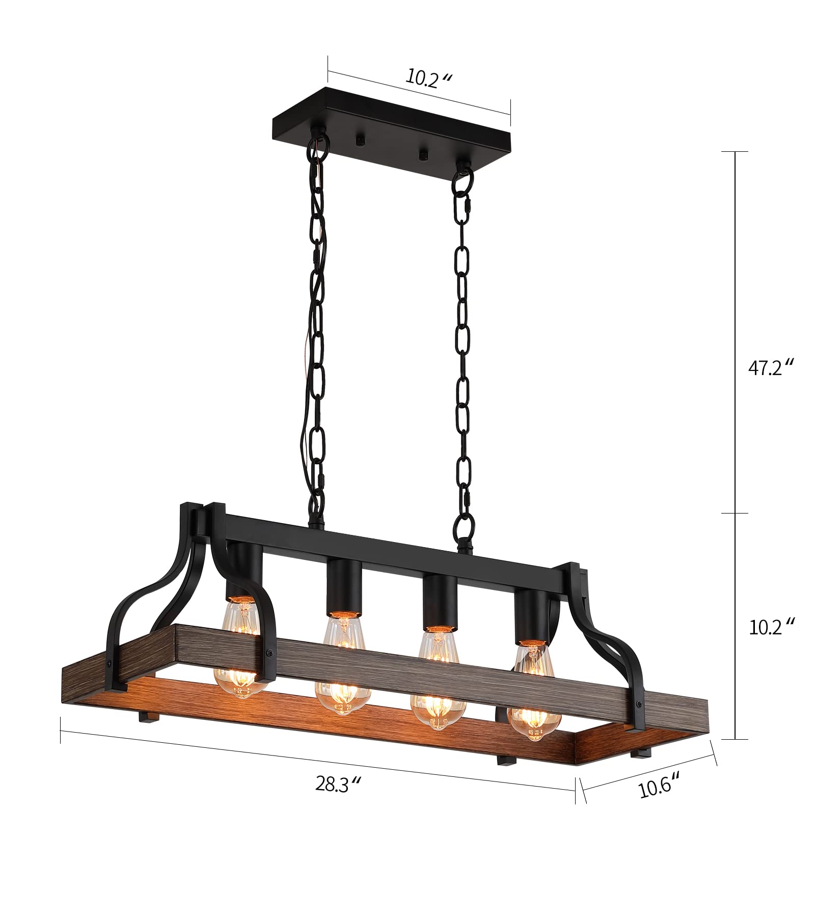 Rustic Farmhouse Light Fixture - From Where - 