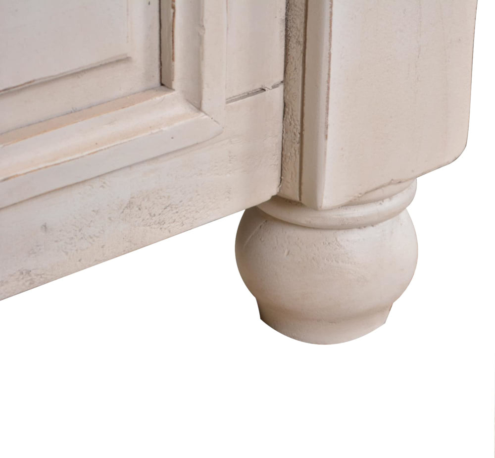 Rustic French Distressed Wood Panel Bed - From Where - 