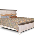 Rustic French Distressed Wood Panel Bed - From Where - 