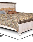 Rustic French Distressed Wood Panel Bed - From Where - 