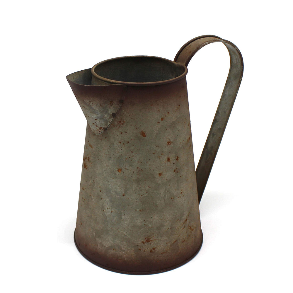Rustic Galvanized Metal Milk Pitcher - From Where - 