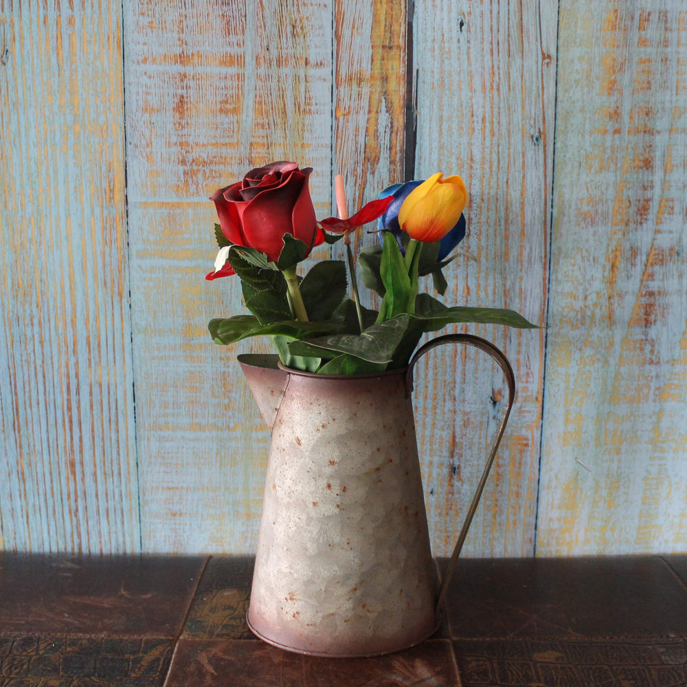 Rustic Galvanized Metal Milk Pitcher - From Where - 