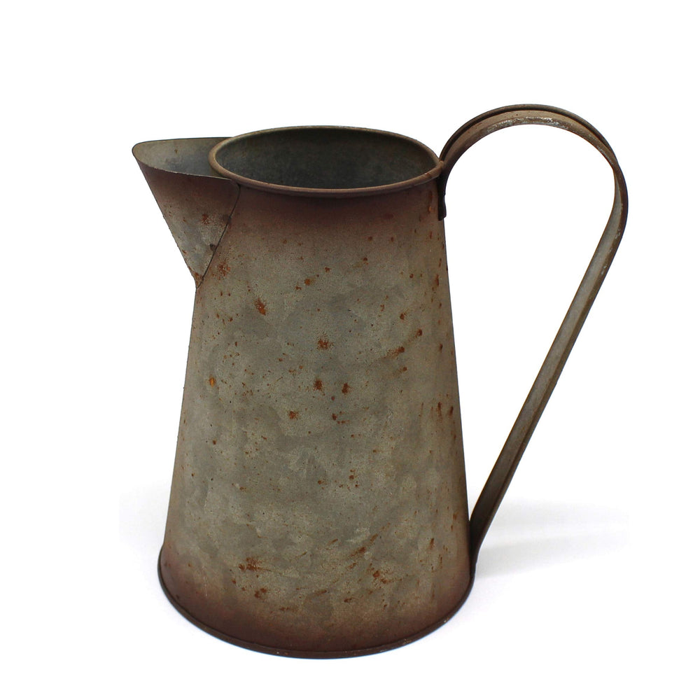 Rustic Galvanized Metal Milk Pitcher - From Where - 