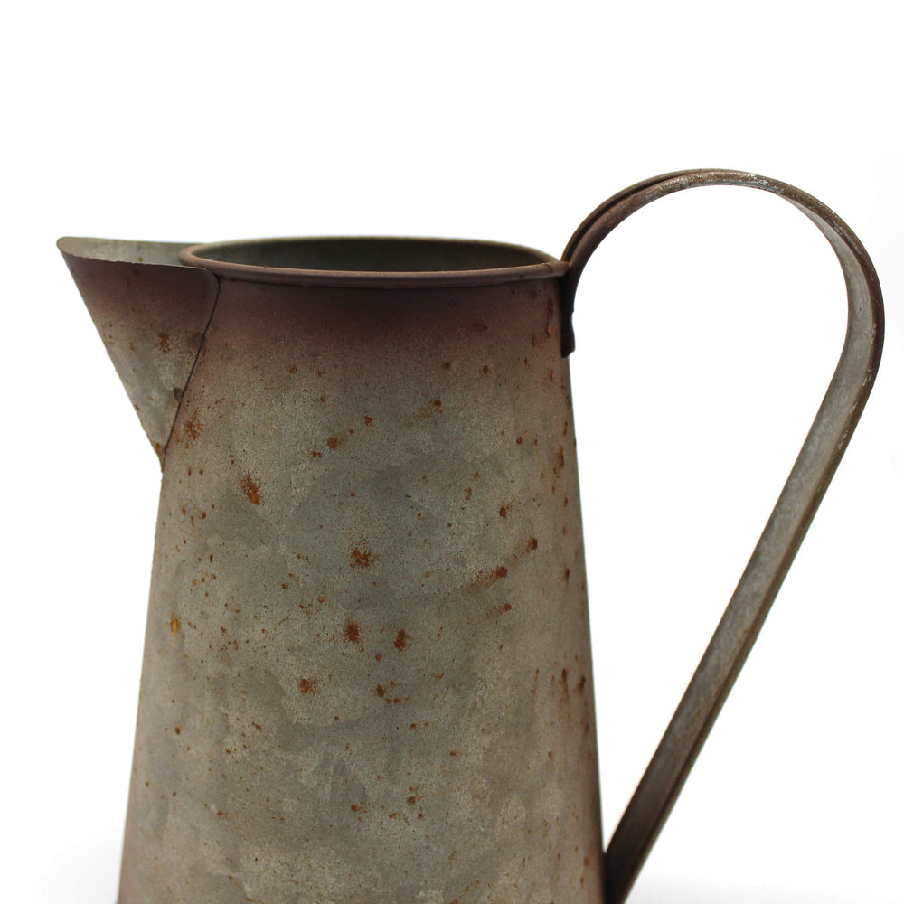 Rustic Galvanized Metal Milk Pitcher - From Where - 