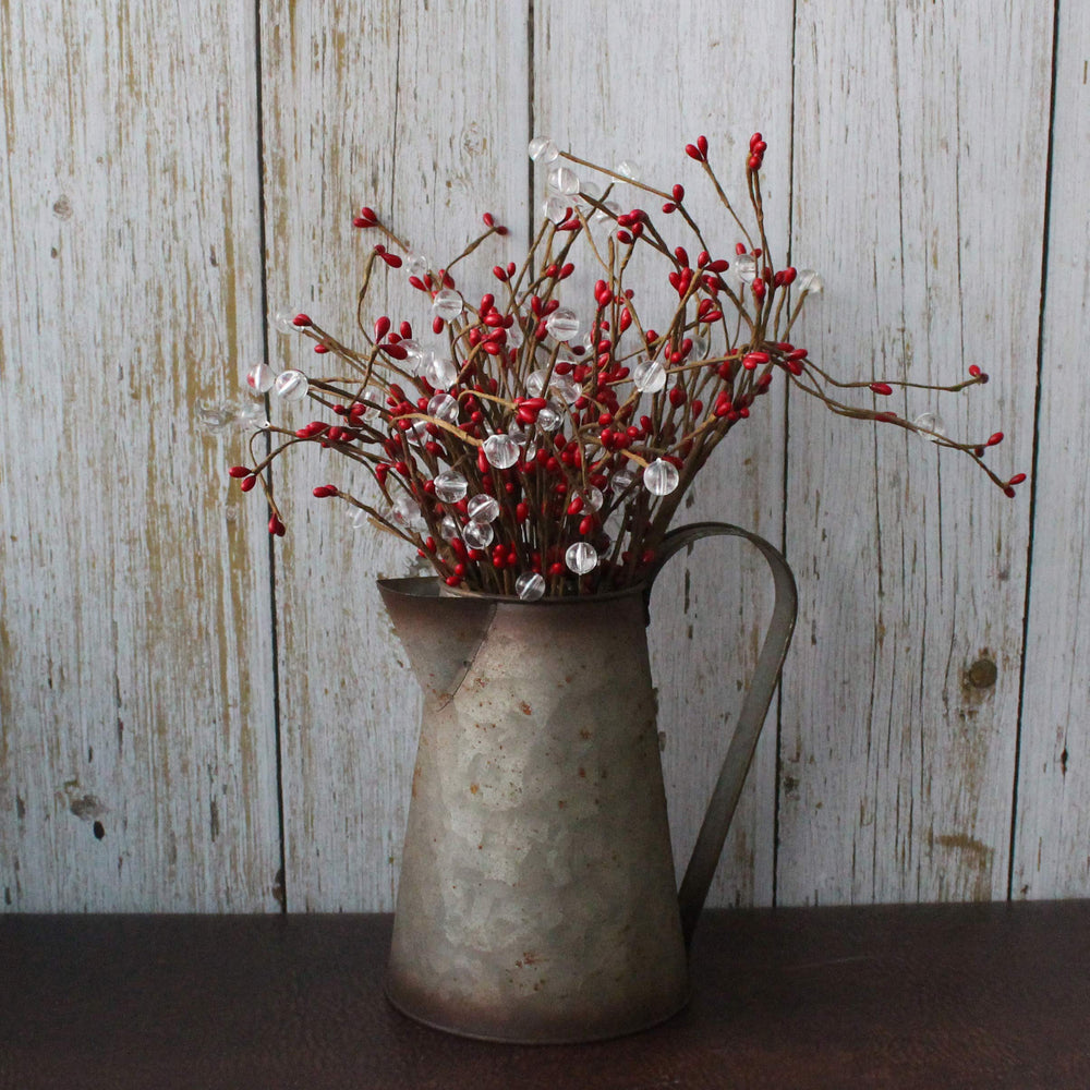 Rustic Galvanized Metal Milk Pitcher - From Where - 