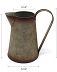 Rustic Galvanized Metal Milk Pitcher - From Where - 