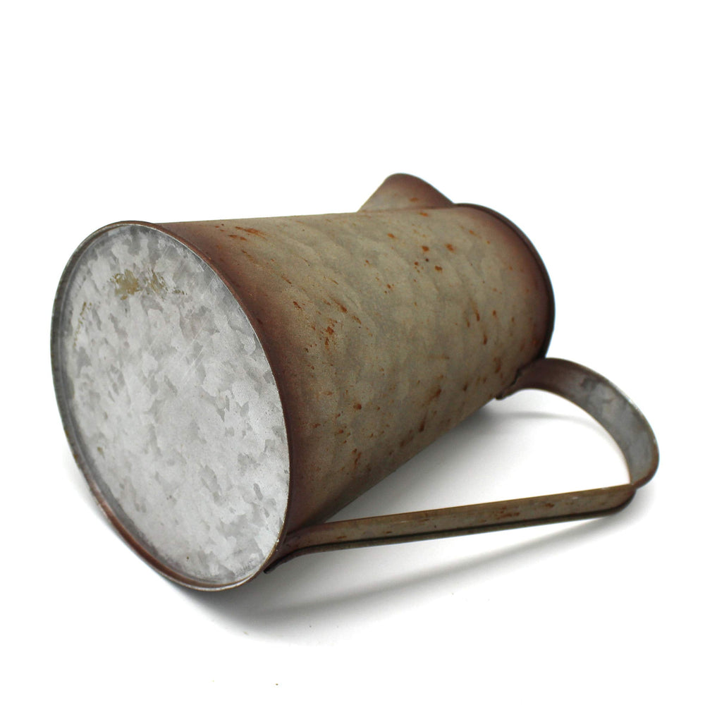 Rustic Galvanized Metal Milk Pitcher - From Where - 