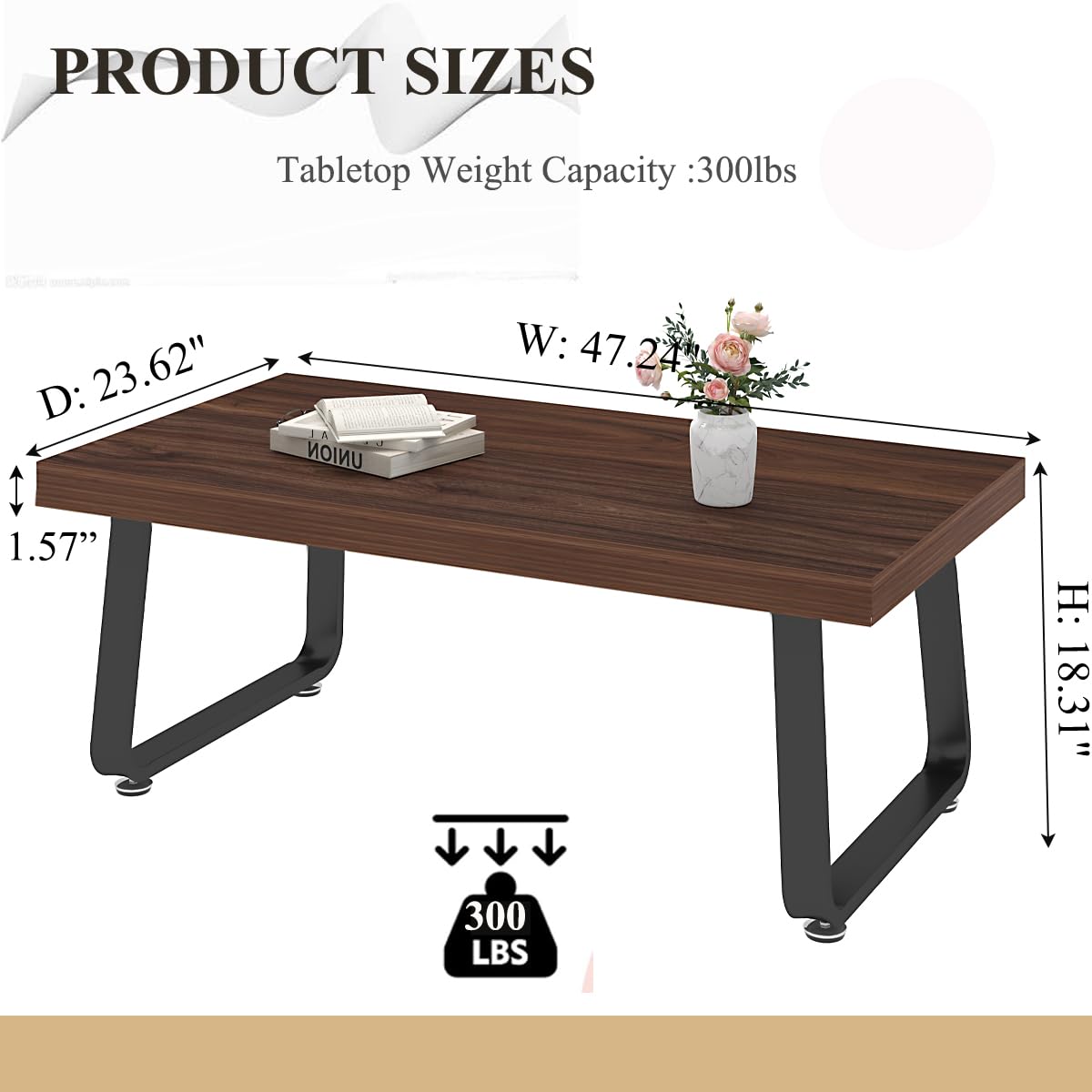 Rustic Walnut Coffee Table - From Where - 
