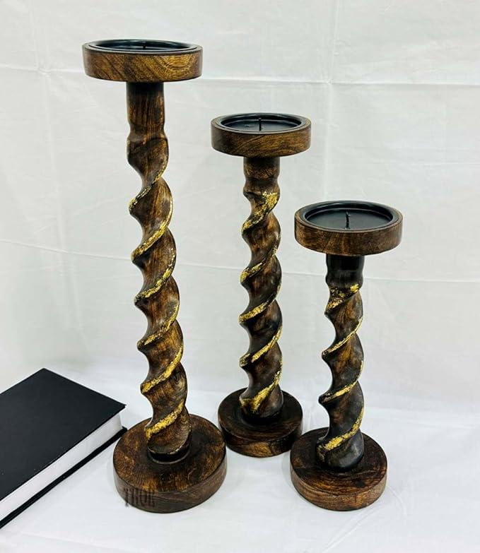 Rustic Wedding Candle Holder Set of 3 - From Where - 