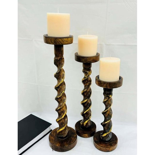 Rustic Wedding Candle Holder Set of 3 - From Where - 
