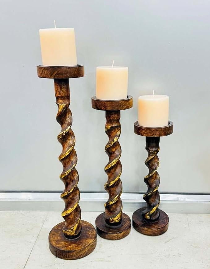 Rustic Wedding Candle Holder Set of 3 - From Where - 
