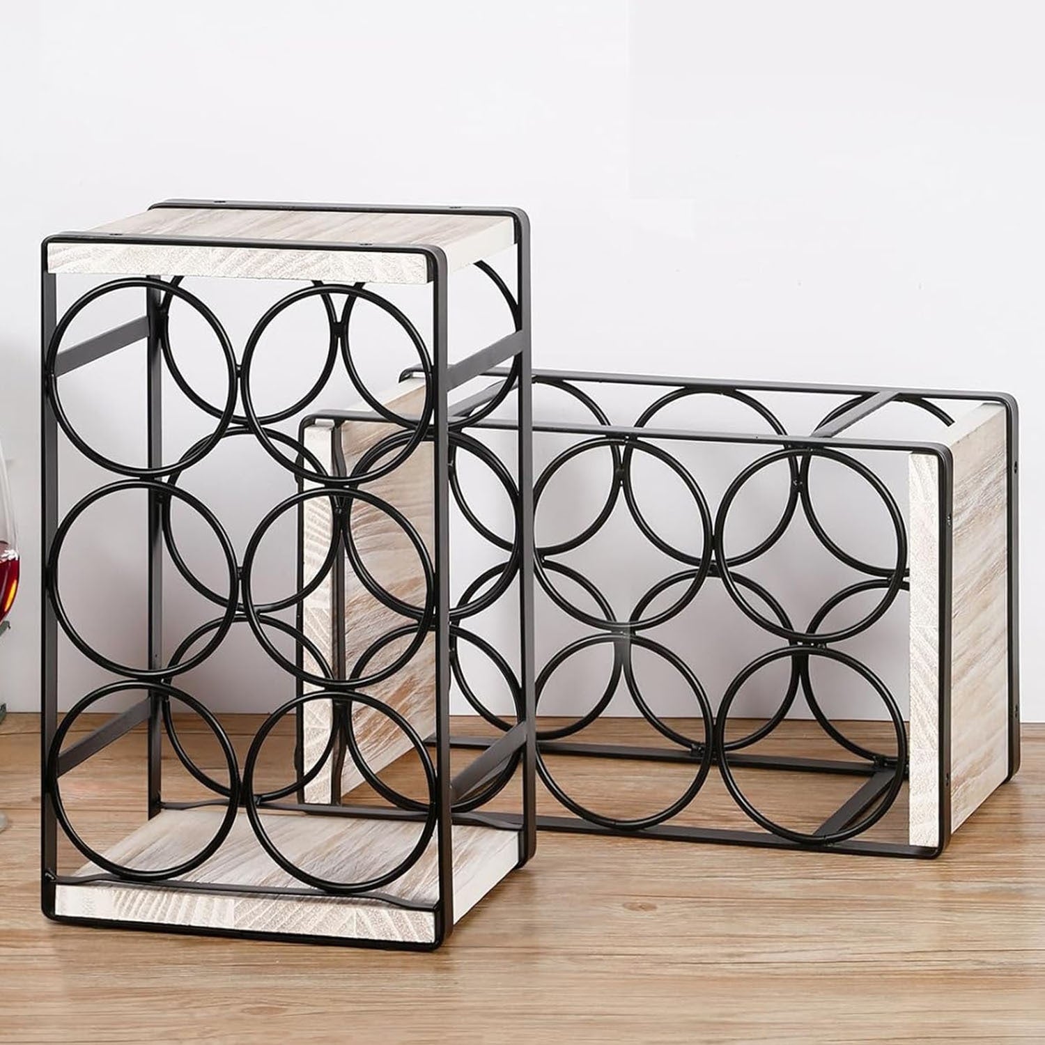 Rustic Wood Countertop Wine Rack - From Where - 