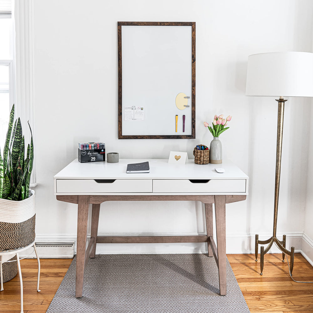 Rustic Wooden Frame White Board - From Where - 