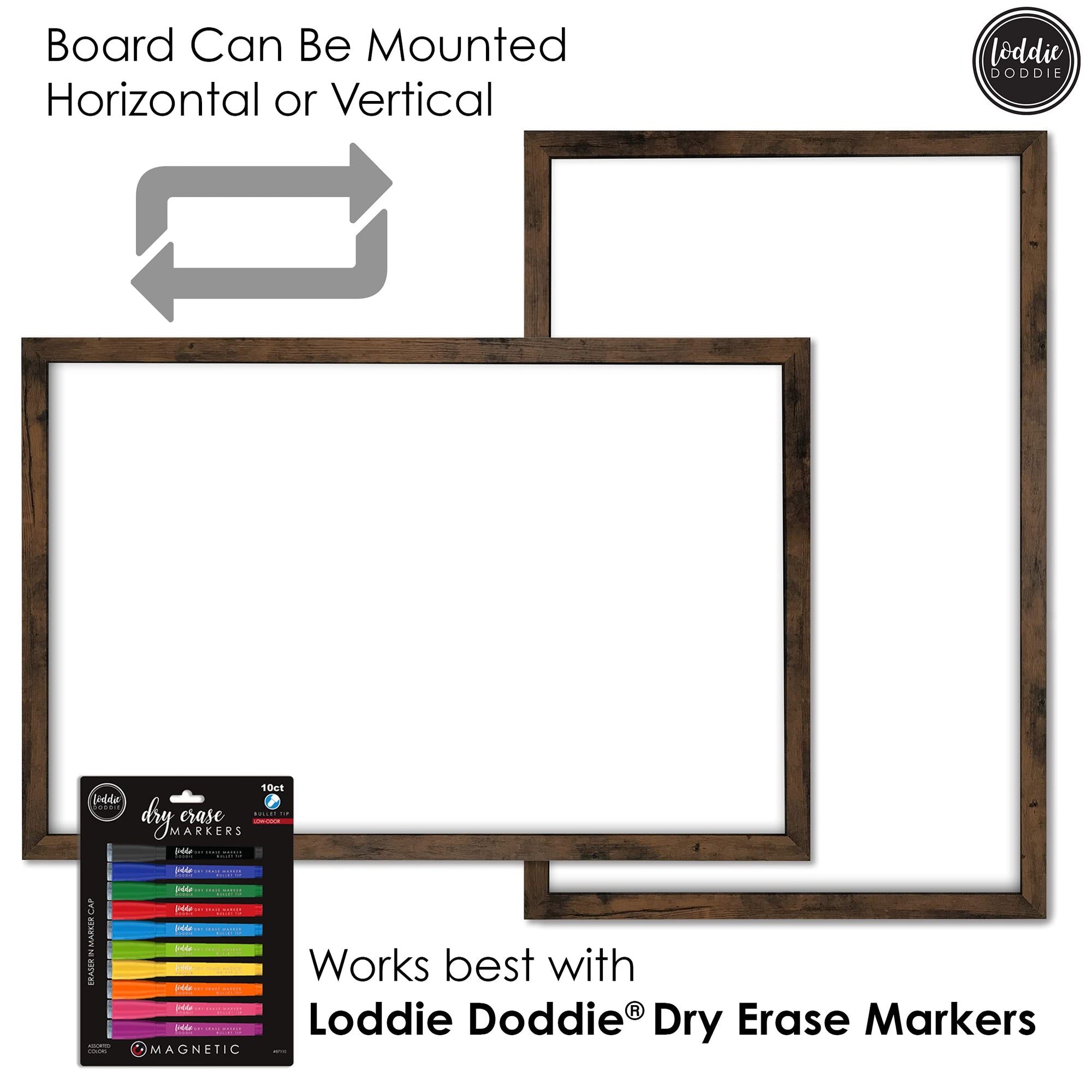 Rustic Wooden Frame White Board - From Where - 