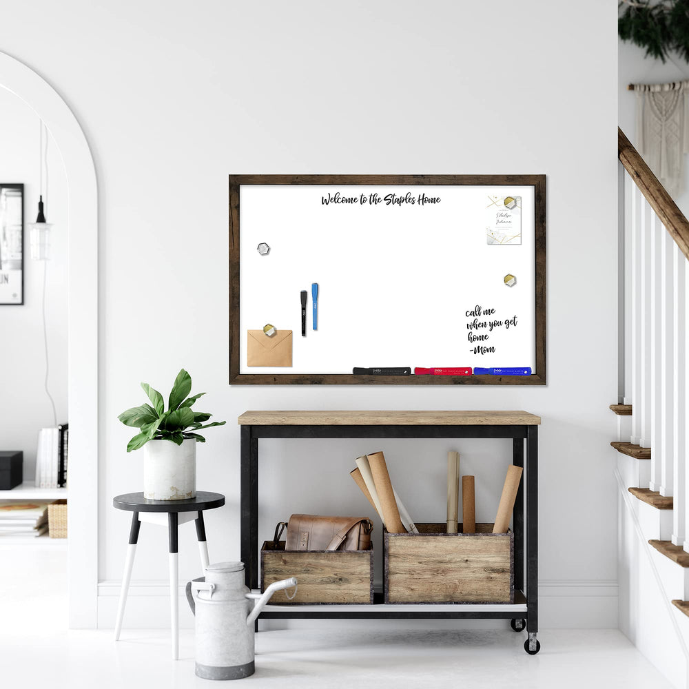 Rustic Wooden Frame White Board - From Where - 