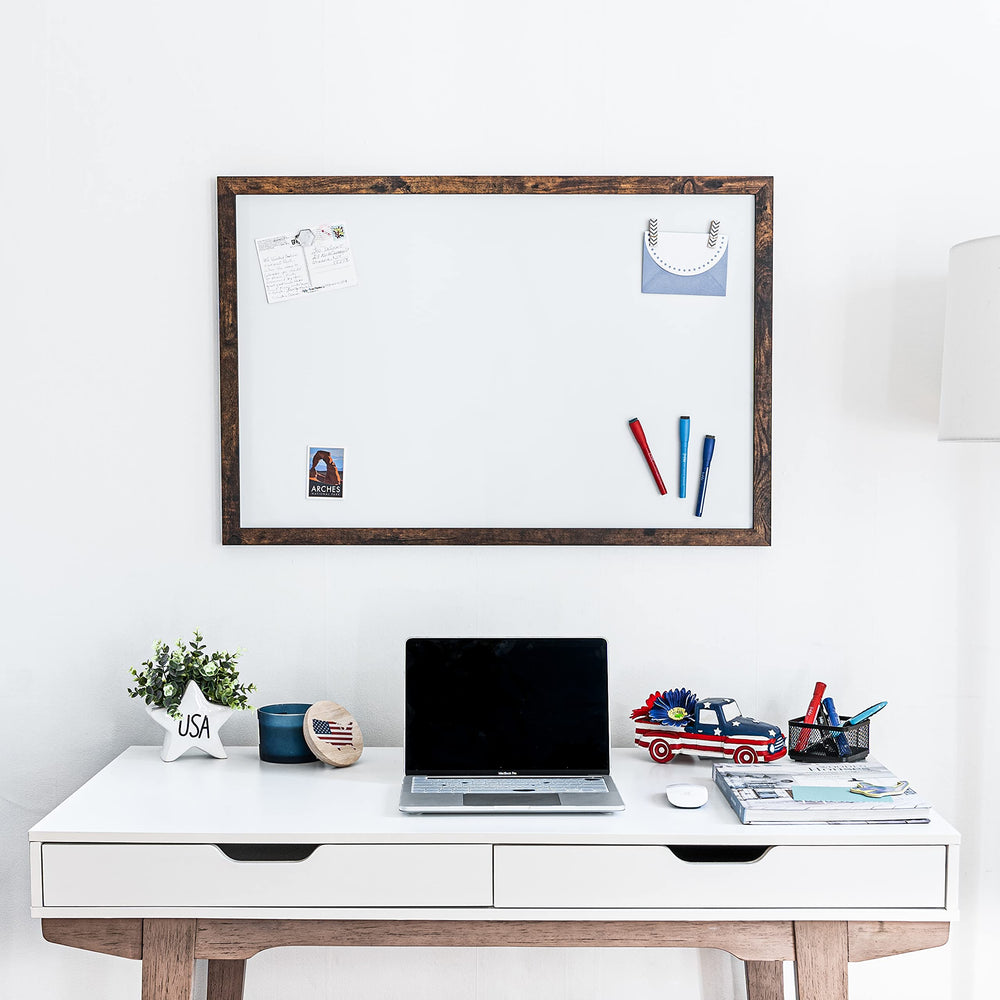 Rustic Wooden Frame White Board - From Where - 