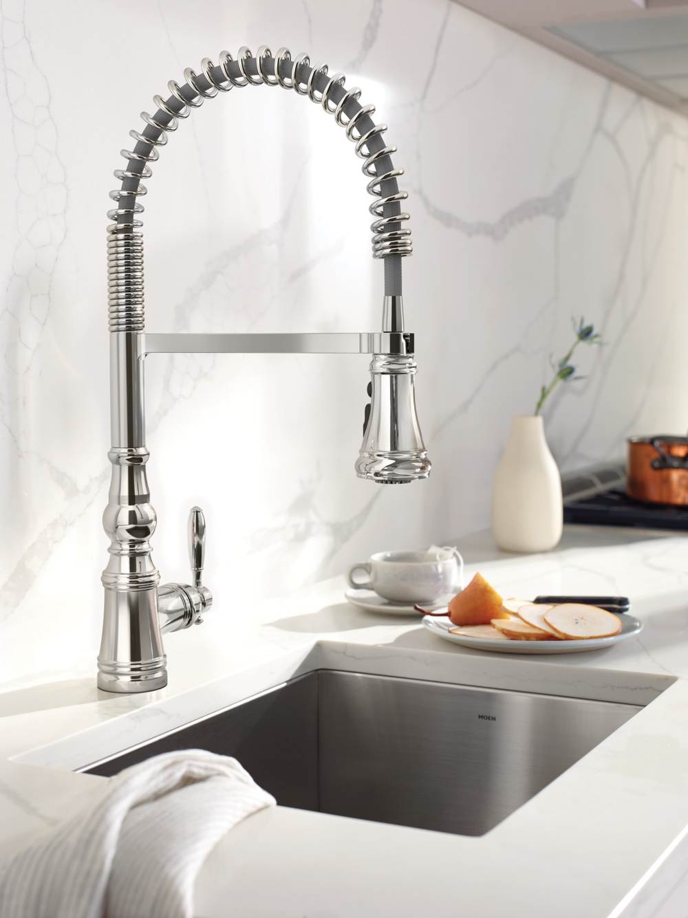 Weymouth One-Handle Pre-Rinse Spring Pulldown Kitchen Faucet